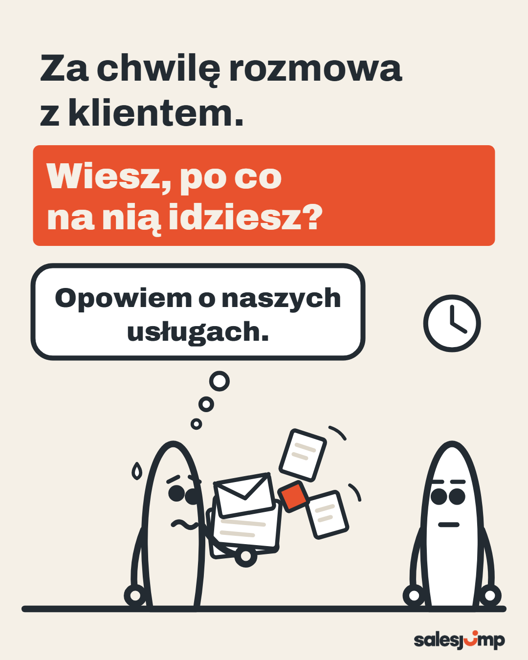 Za chwilę rozmowa z klientem. Wiesz, po co na nią idziesz? Handlowiec z notatkami i klient, który czeka