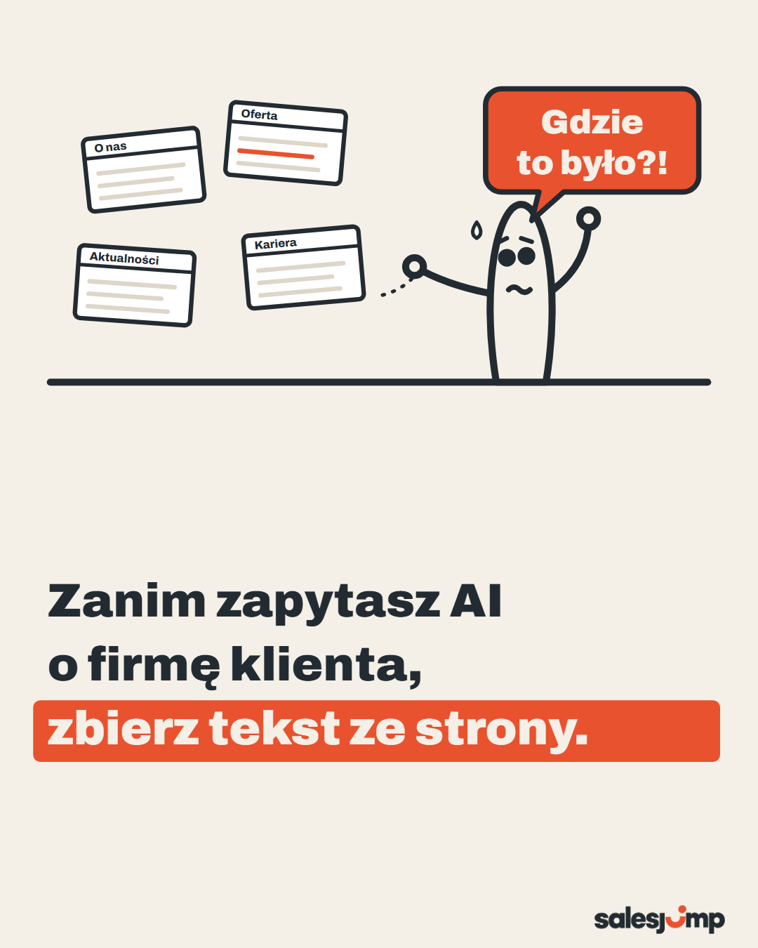 Zanim zapytasz AI o firmę klienta, zbierz tekst z jej strony. Handlowiec gubi się w podstronach firmy