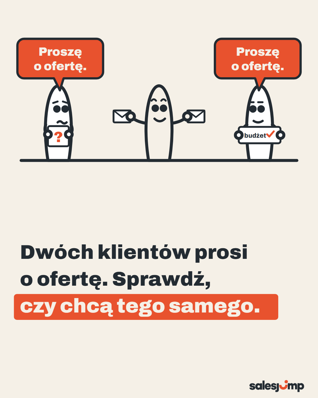 Dwóch klientów prosi o ofertę. Sprawdź, czy chcą tego samego, zanim wyślesz każdemu to samo