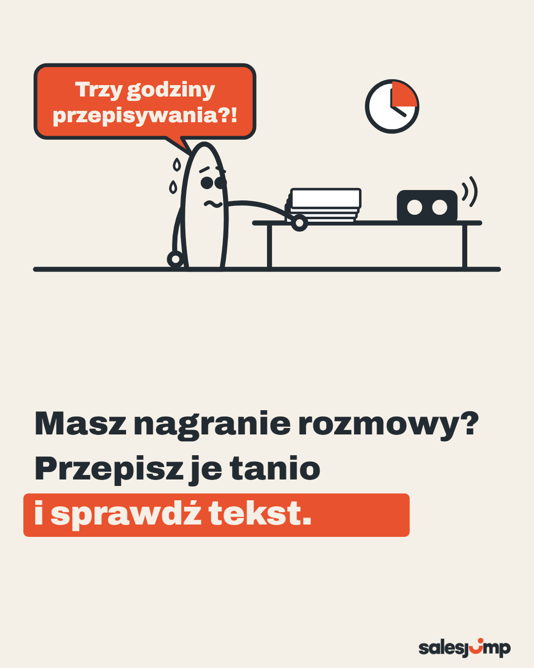 Masz nagranie rozmowy z klientem? Przepisz je tanio i sprawdź tekst, zamiast przepisywać godzinami