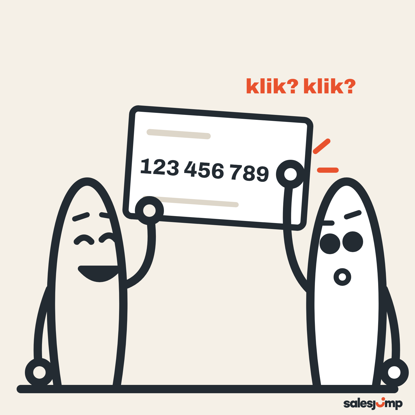 Klient stuka palcem w wydrukowany numer jak w ekran. Na kartce klikalny numer telefonu nie zadziała